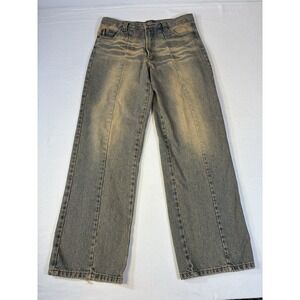 Vintage Clock House Baggy Skater Jeans Men's 32 Blue Sand Wash Y2K Wide Leg